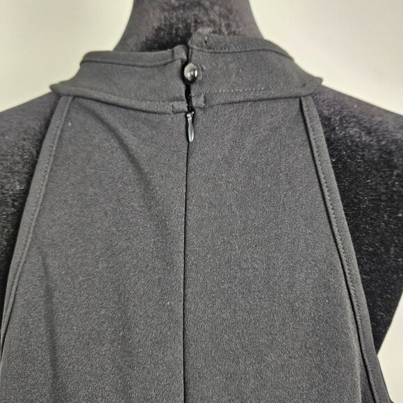 Elegant XXL Womens Black Formal Mermaid Sleeveless Halter Maxi Dress Ruffle - Picture 7 of 12